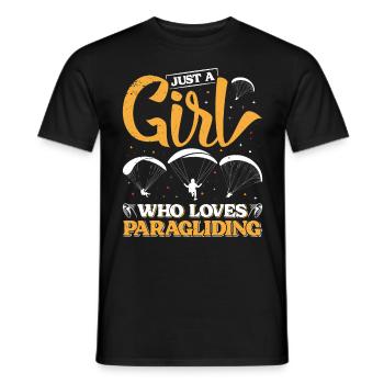 Nur ein Mädchen das Paragliding liebt Girls - Männer T-Shirt - Schwarz - Vorne - AI Model Male 178 light (178cm)