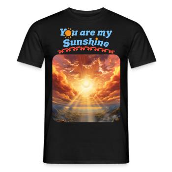 You are my sun Happy holidays - Men's T-Shirt - black - Front - AI Model Male 178 light (178cm)