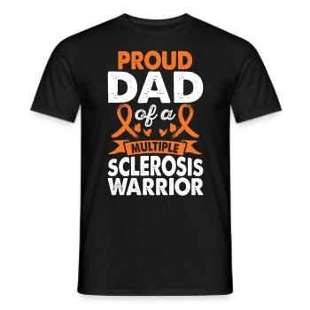 Father of Multiple Sclerosis Warrior Awareness - Men's T-Shirt - black - Front - AI Model Male 178 light (178cm)