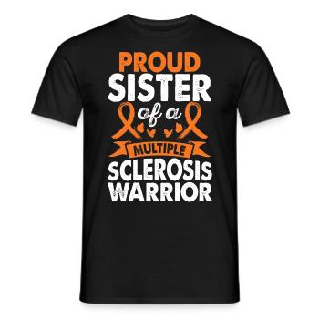 Sister of Multiple Sclerosis Warrior - Men's T-Shirt - black - Front - AI Model Male 178 light (178cm)