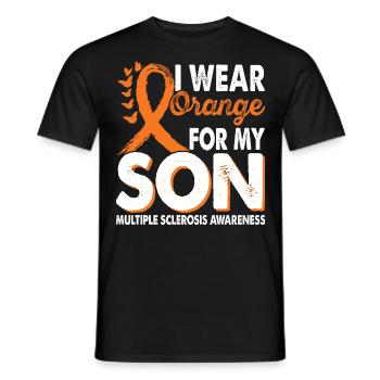 Wear orange for the month of the - Men's T-Shirt - black - Front - AI Model Male 178 light (178cm)
