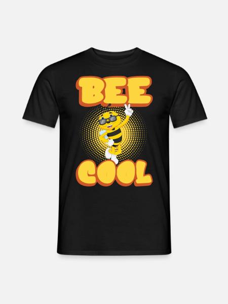 Bee Cool Lustiges Imker-Bienen-T-Shirt - Männer T-Shirt - Schwarz