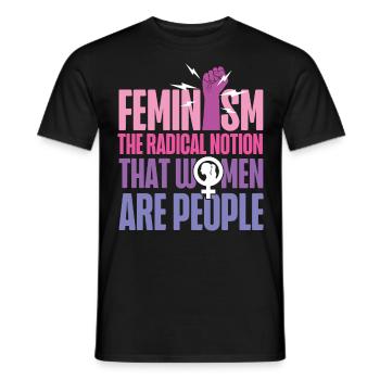 Feminist Feminism The Radical - Men's T-Shirt - black - Front - AI Model Male 178 light (178cm)