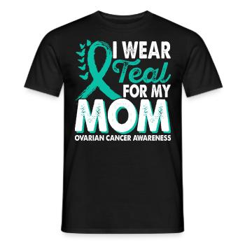 Apply teal for the month to the - Men's T-Shirt - black - Front - AI Model Male 178 light (178cm)