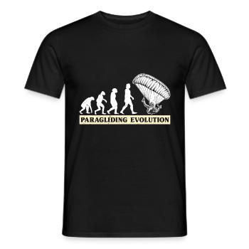 Paragliding Evolution Paragliders - Men's T-Shirt - black - Front - AI Model Male 178 light (178cm)