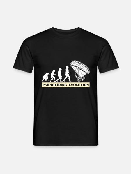 Paragliding Evolution Gleitschirmflieger - Männer T-Shirt - Schwarz