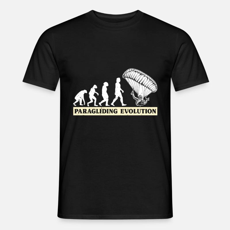 Paragliding Evolution Gleitschirmflieger - Männer T-Shirt - Schwarz