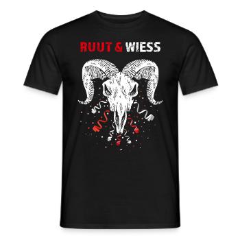 Rut un Wiess Kölner Karneval Geißbock Rot Weiß - Männer T-Shirt - Schwarz - Vorne - AI Model Male 178 light (178cm)