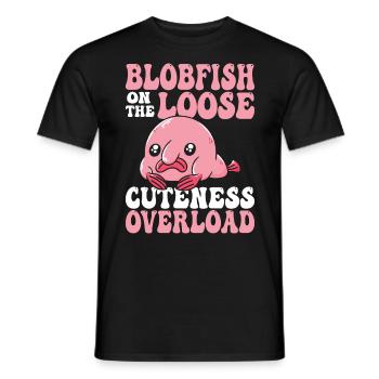 Surcharge de gentillesse du propriétaire de Blobfish - T-shirt homme - noir - Devant - AI Model Male 178 light (178cm)