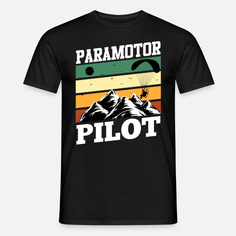 Paramotor Pilot Gleitschirmflieger Paragliding - Männer T-Shirt - Schwarz