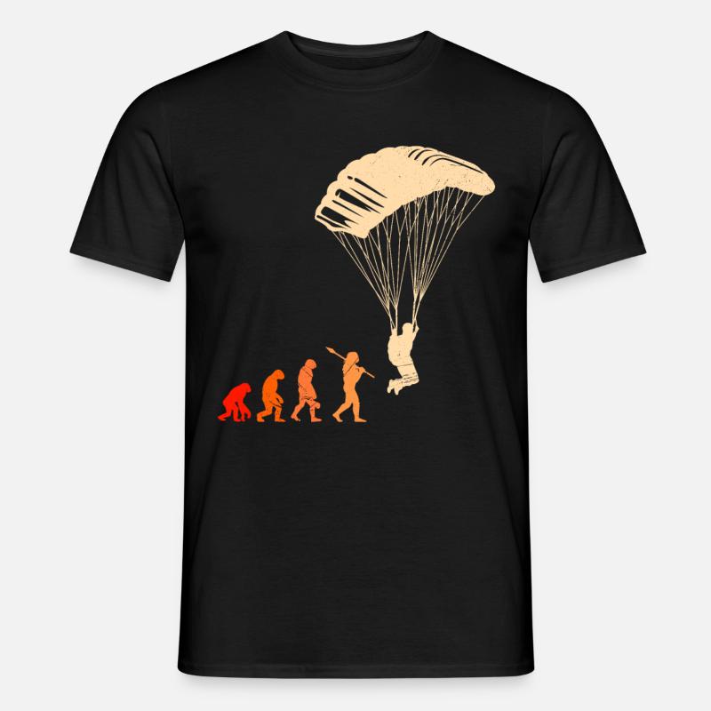 Paragliding Evolution Gleitschirmfliegen - Männer T-Shirt - Schwarz