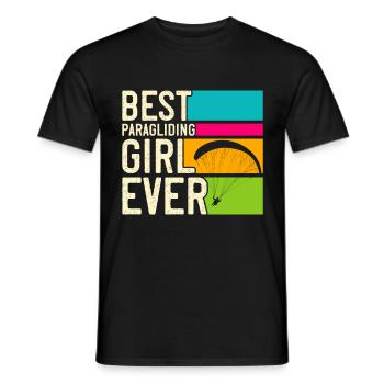 Meilleure fille de parapente Gleitschirmfliegen - T-shirt homme - noir - Devant - AI Model Male 178 light (178cm)