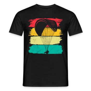 Paragliding Paraglider Shirt Paraglider - Men's T-Shirt - black - Front - AI Model Male 178 light (178cm)