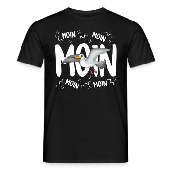 Moin Moin Moin Norddeutschland Shirt Vogelfreund - Men's T-Shirt - black - Front - AI Model Male 178 light (178cm)