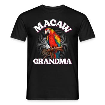Macaw Grandma Vogelliebhaber Aras Papageien - Männer T-Shirt - Schwarz - Vorne - AI Model Male 178 light (178cm)