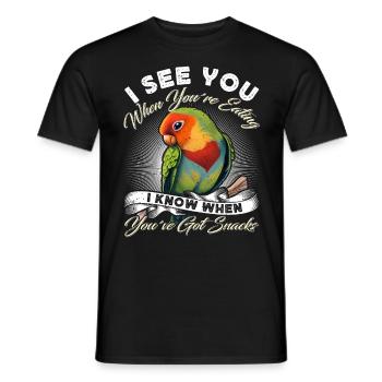 Liebesvogel Je peux voir quand vous mangez des tourtereaux - T-shirt homme - noir - Devant - AI Model Male 178 light (178cm)