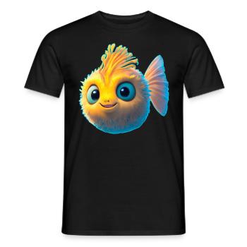 süßer Baby Kugelfisch - Männer T-Shirt - Schwarz - Vorne - AI Model Male 178 light (178cm)