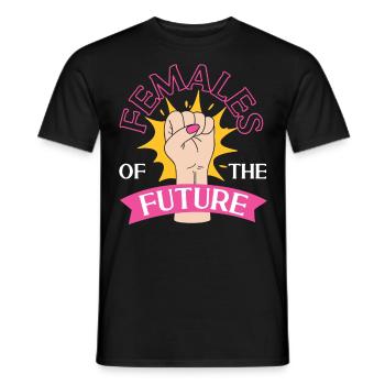 Femmes féministes du futur - T-shirt homme - noir - Devant - AI Model Male 178 light (178cm)