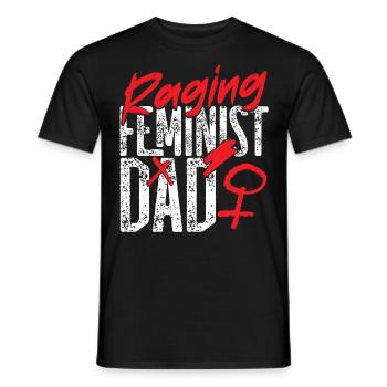 Papa féministe enragé Père féministe - T-shirt homme - noir - Devant - AI Model Male 178 light (178cm)