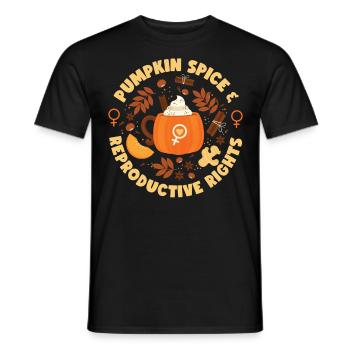 Feminist Fall Autumn Pumpkin Spice - Männer T-Shirt - Schwarz - Vorne - AI Model Male 178 light (178cm)