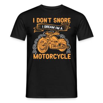 Je ne ronfle pas Je rêve que je suis un motard moto - T-shirt homme - noir - Devant - AI Model Male 178 light (178cm)