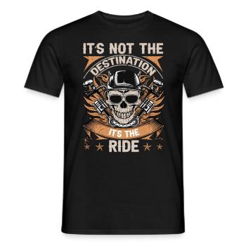 It's Not The Destination It's The Ride Biker - Männer T-Shirt - Schwarz - Vorne - AI Model Male 178 light (178cm)