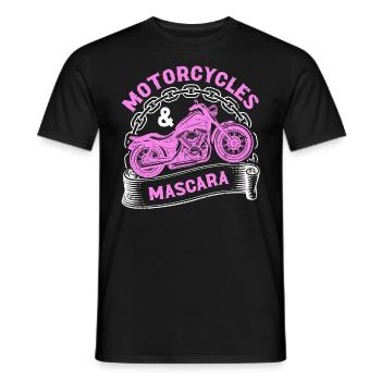 Motorcycles & Mascara - Men's T-Shirt - black - Front - AI Model Male 178 light (178cm)