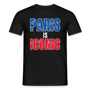 Paris ist eine Ikone - Männer T-Shirt - Schwarz - Vorne - AI Model Male 178 light (178cm)