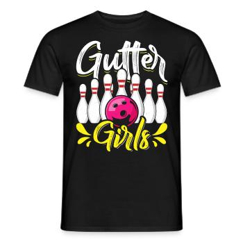 Bowling Damen Gutter Girls Shirt Bowler - Männer T-Shirt - Schwarz - Vorne - AI Model Male 178 light (178cm)