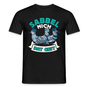 Möwen Shirt Sabbel Nich Dat Geit Norddeutschland - Männer T-Shirt - Schwarz - Vorne - AI Model Male 178 light (178cm)