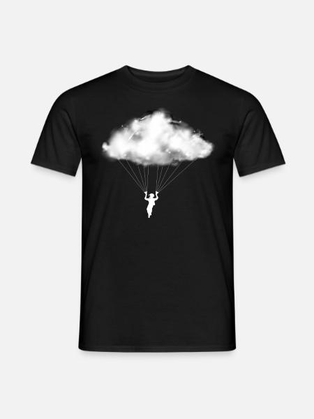 Paraglider Cloud Paraglider Mountains - Men's T-Shirt - black