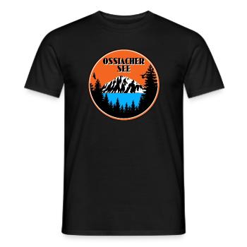 Ossiacher See - Männer T-Shirt - Schwarz - Vorne - AI Model Male 178 light (178cm)