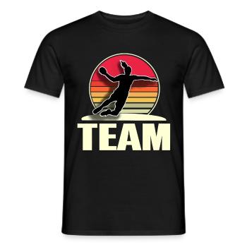 Équipe de handballiers de handball - T-shirt homme - noir - Devant - AI Model Male 178 light (178cm)