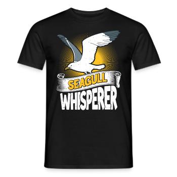 Seagulls Whisperers Bird lovers Shorebirds - Men's T-Shirt - black - Front - AI Model Male 178 light (178cm)
