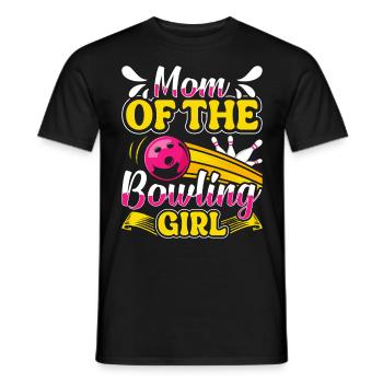 Mom of the Bowling Girl Bowlingspieler Frauen - Männer T-Shirt - Schwarz - Vorne - AI Model Male 178 light (178cm)