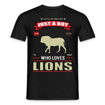 Juste un garçon qui aime la tenue de lion - T-shirt homme - noir - Devant - AI Model Male 178 light (178cm)
