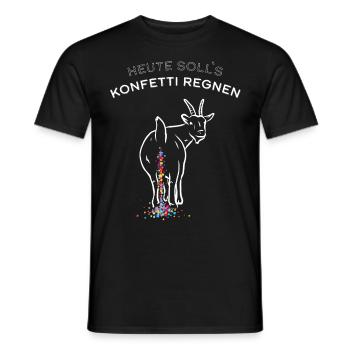Konfetti Regnen Karneval Fastelovend Närrisch Jeck - Männer T-Shirt - Schwarz - Vorne - AI Model Male 178 light (178cm)