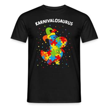 Carnival Confetti Dino Dinosaur Costume Replacement - Men's T-Shirt - black - Front - AI Model Male 178 light (178cm)