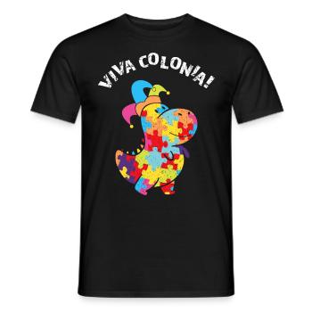 Viva Colonia Carnaval de Cologne Confettis Dino Kölle - T-shirt homme - noir - Devant - AI Model Male 178 light (178cm)