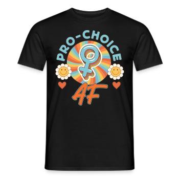 Féministe Rétro Pro-Choix Af - T-shirt homme - noir - Devant - AI Model Male 178 light (178cm)