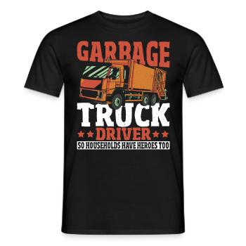 Conducteurs de camions à ordures : voici comment les ménages ont des héros - T-shirt homme - noir - Devant - AI Model Male 178 light (178cm)