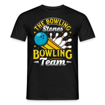 Bowling The Bowling Stones Joueur de bowling drôle - T-shirt homme - noir - Devant - AI Model Male 178 light (178cm)