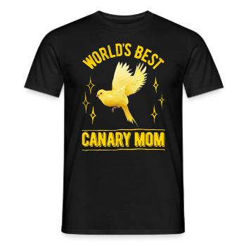Weltbeste Kanarien Mama Canary Mom Vogel Liebe - Männer T-Shirt - Schwarz - Vorne - AI Model Male 178 light (178cm)