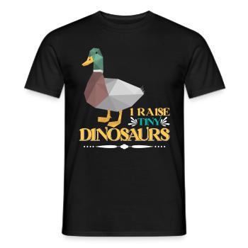 Duck Breeder I raise Tiny Dinosaurs Duck Keeper - Men's T-Shirt - black - Front - AI Model Male 178 light (178cm)