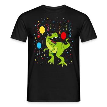 Carnaval Carnaval Carnaval Confettis T-Rex Dino - T-shirt homme - noir - Devant - AI Model Male 178 light (178cm)