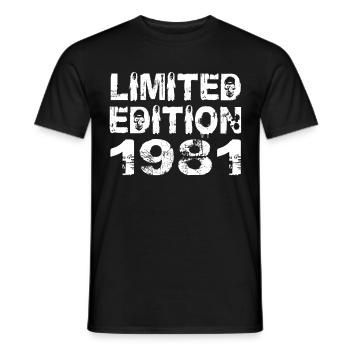 Limited Edition 1981 Birthday 1981 Birthday - Men's T-Shirt - black - Front - AI Model Male 178 light (178cm)