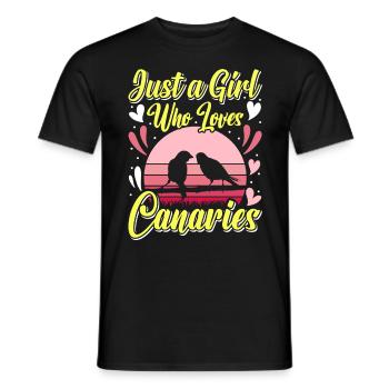 Nur ein Mädchen das Kanarienvögel liebt Girls - Männer T-Shirt - Schwarz - Vorne - AI Model Male 178 light (178cm)