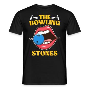 Bowling Player The Bowling Stones Bowling Ball - Men's T-Shirt - black - Front - AI Model Male 178 light (178cm)