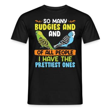 Perruche Tant de perruches Avoir le plus beau - T-shirt homme - noir - Devant - AI Model Male 178 light (178cm)
