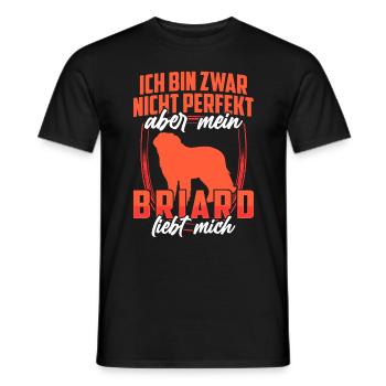 Mein Briard liebt mich Berger de Brie - Männer T-Shirt - Schwarz - Vorne - AI Model Male 178 light (178cm)